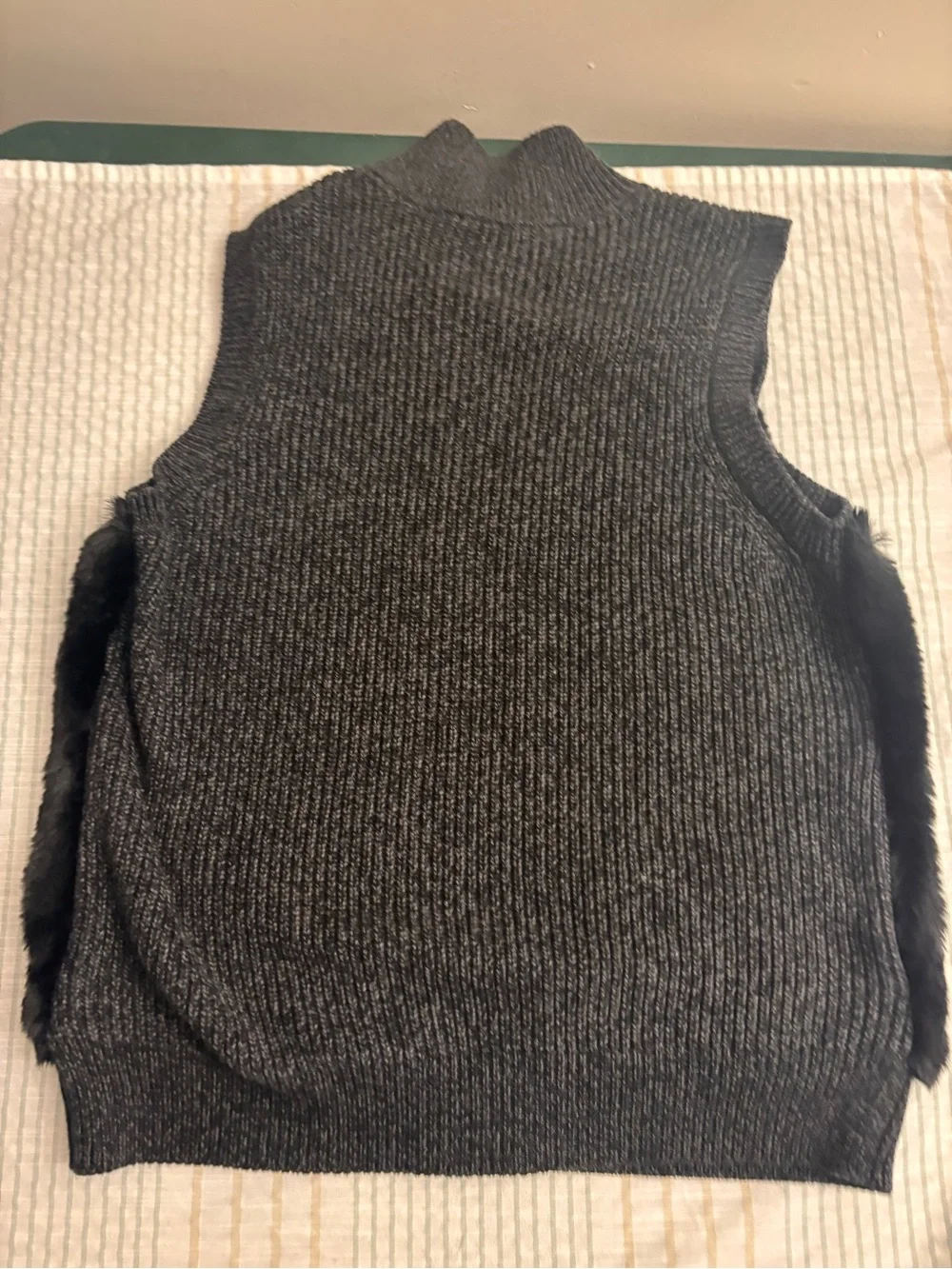 MICHAEL Michael Kors Black Faux Fur Zip Vest